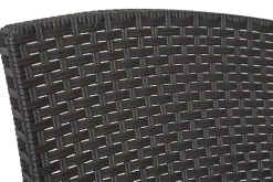 Salotto da terrazza poltrone e divano effetto rattan antracite - Eustachia