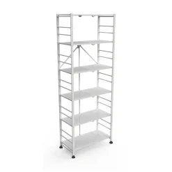 Scaffali Bianco 6 Ripiani Peso Supportato 40 kg, - Ficulle