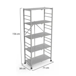 Scaffali Grigio 5 Ripiani Peso Supportato 40 kg, - Minori