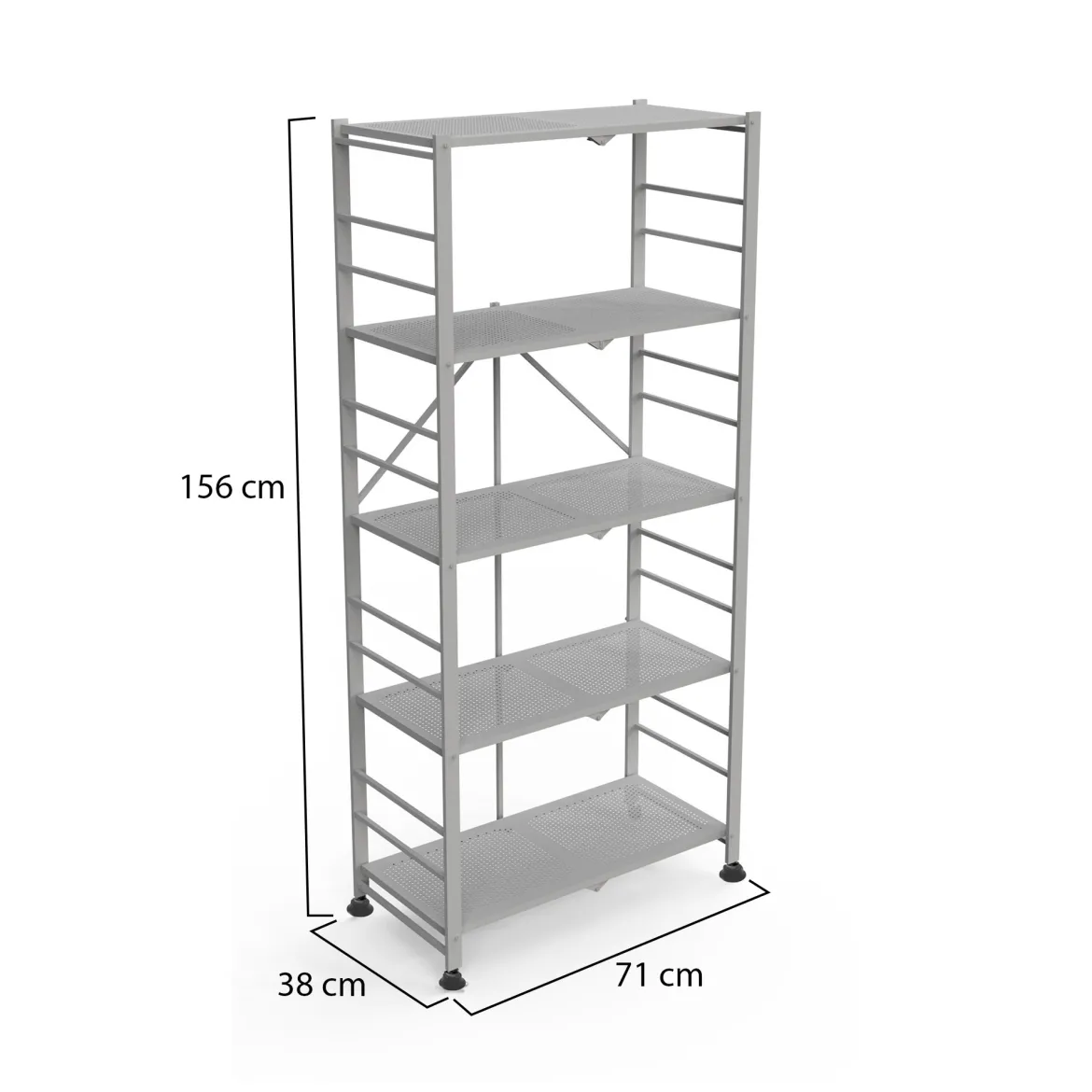 Scaffali Grigio 5 Ripiani Peso Supportato 40 kg, - Minori