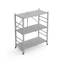Scaffali Grigio Ruote 3 Ripiani, Peso Supportato 40 kg - Cossato
