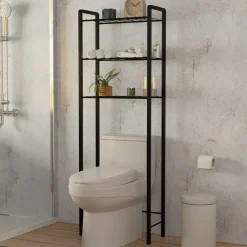 Scaffali Nero 3 Ripiani 52x24x150h cm, - Maniace