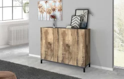 Scarpiera 3 ante acero e ardesia 120x80h cm - Modesta