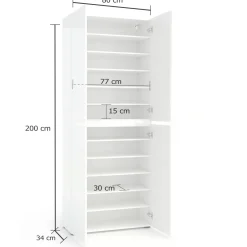 Scarpiera 4 ante antracite 80x200h cm - Bellante