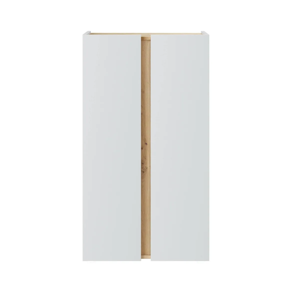 Scarpiera 2 ante bianca e legno 56x102h cm ripiani regolabili - Gotto