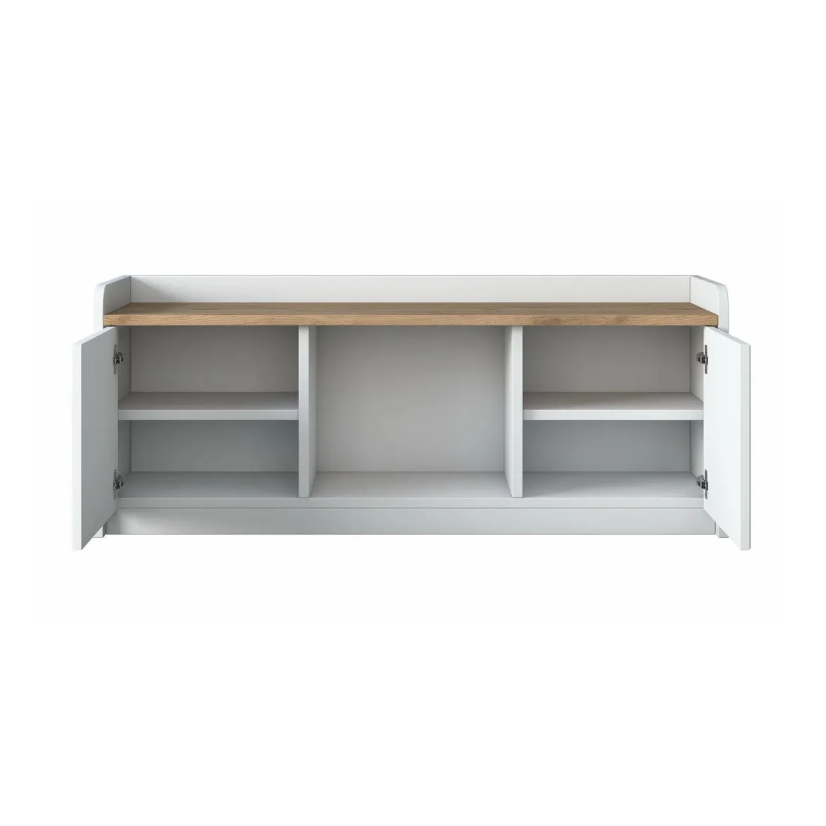 Scarpiera 2 ante bianca e noce 120x45h cm - Egay