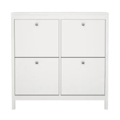 Scarpiera 4 ante bianca 102x102h cm - Actinidia