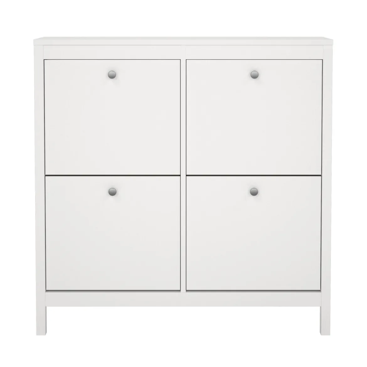 Scarpiera 4 ante bianca 102x102h cm - Actinidia
