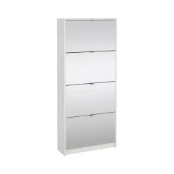 Scarpiera 4 ante bianca 70x162h cm 24 paia - Aepytus