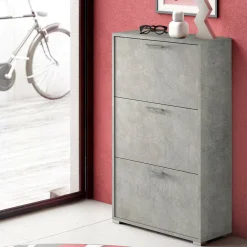 Scarpiera 3 ante cemento 67x112h cm - Axinite