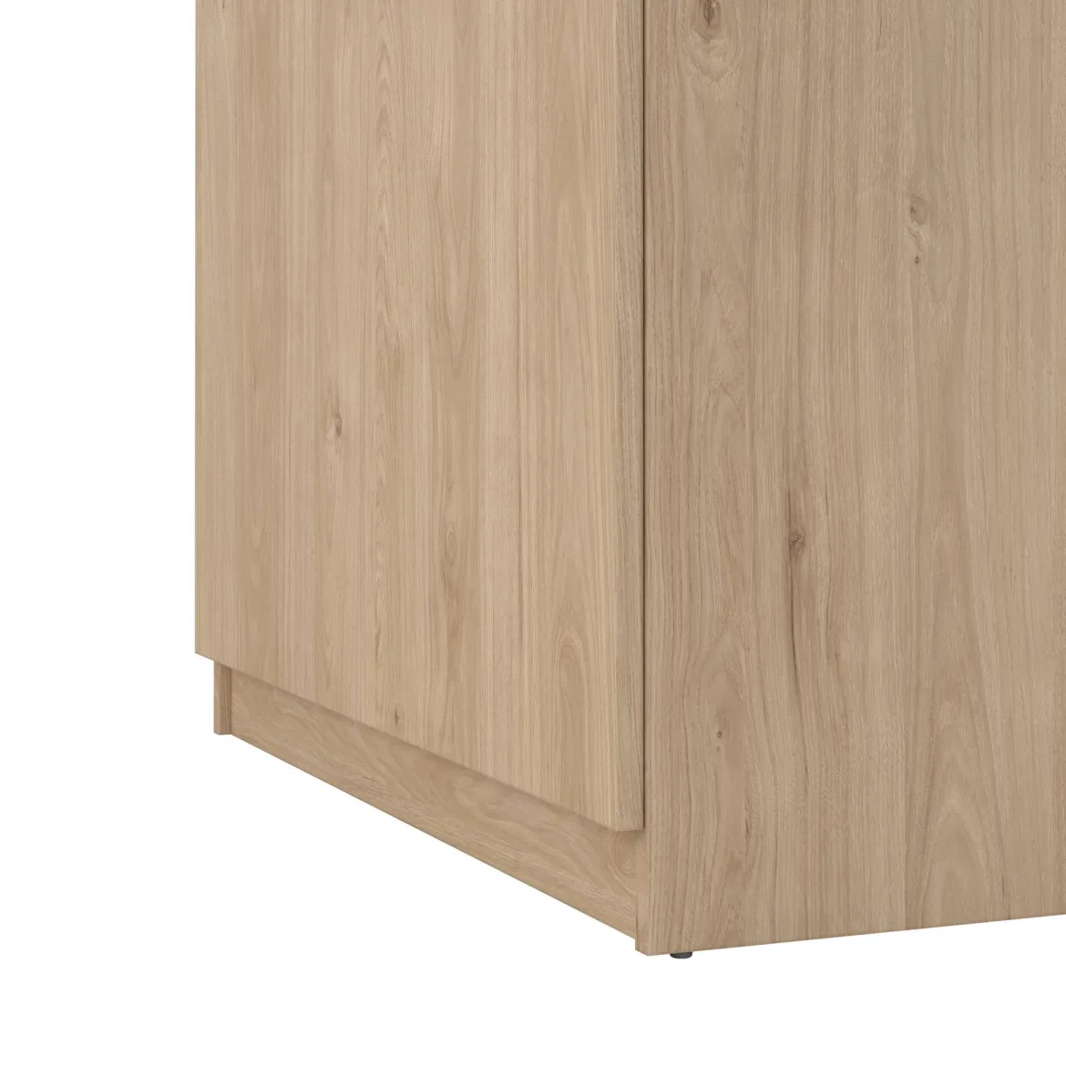 Scarpiera 2 ante e 1 cassetto rovere e nera 80x111h cm - Angilops