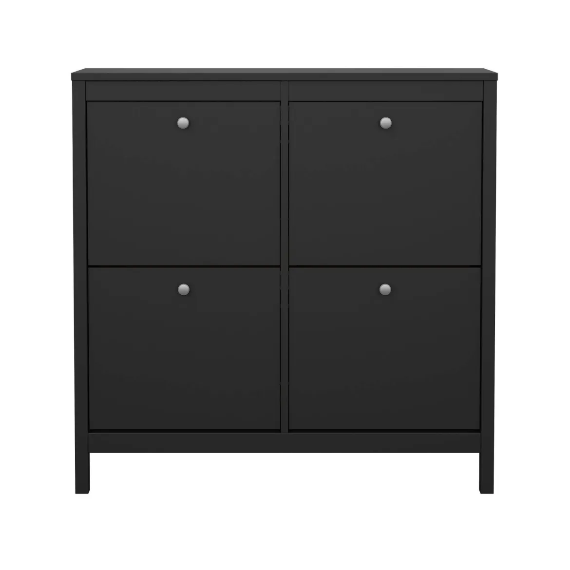 Scarpiera 4 ante nera 102x102h cm - Actinidia