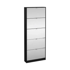 Scarpiera 5 ante nera 71x181h cm - Angiolo