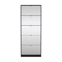 Scarpiera 5 ante nera 71x181h cm - Angiolo