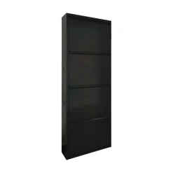 Scarpiera 4 ante nera 50x138h cm in metallo - Axe