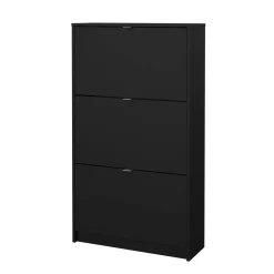 Scarpiera 3 ante nera 70x123h cm - Irina