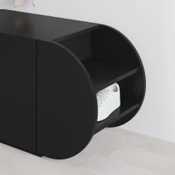 Scarpiera 2 ante nera 110x50h cm - Sequoia