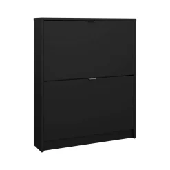 Scarpiera 2 ante nera 70x85h cm - Turchese