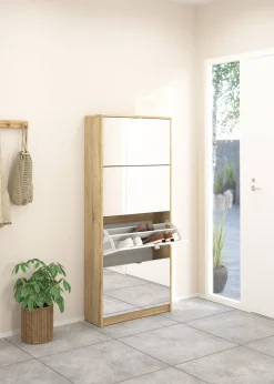 Scarpiera 4 ante quercia 70x162h cm - Aepytus