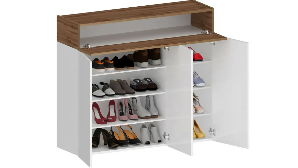 Scarpiera 4 ante rovere 114x100h cm - Griselda
