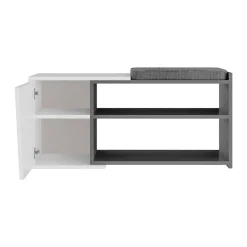 Scarpiera antracite e bianca 104x47h cm - Neneng