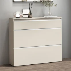 Scarpiera Beige 9 Ripiani 16 Paia 120x26.5x108h cm, 9 Vani - Marconi