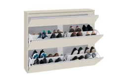 Scarpiera Beige 9 Ripiani 16 Paia 120x26.5x108h cm, 9 Vani - Marconi