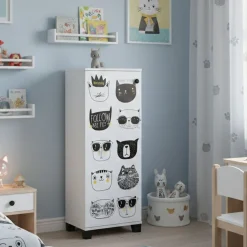 Scarpiera bianca e nera 50x127h cm - Kika