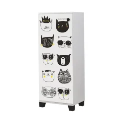 Scarpiera bianca e nera 50x127h cm - Kika