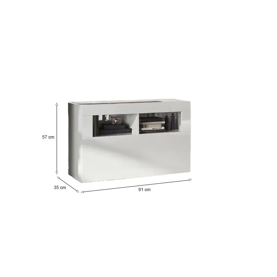 Scarpiera bianca lucida 91x57h cm - Bernardin