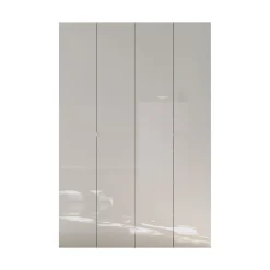 Scarpiera Bianco Lucido 12 Ripiani 42 Paia 126x35x186h cm, 14 Vani - Spessa