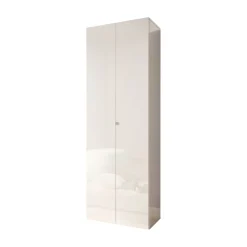 Scarpiera Bianco Lucido 8 Ripiani 30 Paia 126x35x116h cm, 10 Vani - Cono