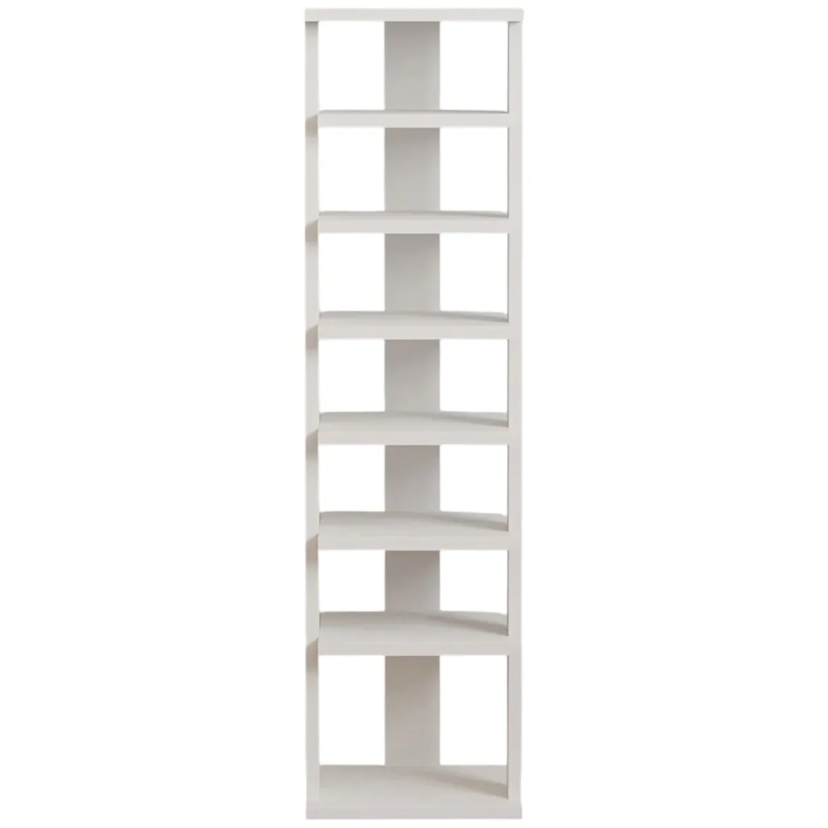 Scarpiera Bianco 8 Paia 8 Ripiani 30x30x110h cm, 7 Vani - Soddi