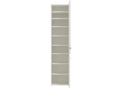 Scarpiera Bianco 8 Ripiani 2 Ante 46.5x37.5x199h cm, con Specchio - Scido