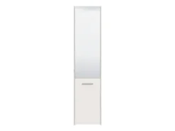 Scarpiera Bianco 8 Ripiani 2 Ante 46.5x37.5x199h cm, con Specchio - Scido