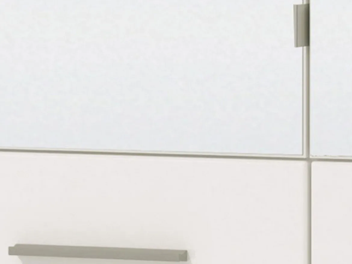 Scarpiera Bianco 8 Ripiani 4 Ante 89.5x37.5x199h cm, con Specchio - Trabia