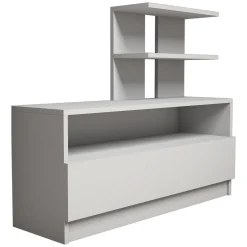 Scarpiera Bianco 4 Ripiani 12 Paia 100x30x85h cm, Un'anta - Sinni