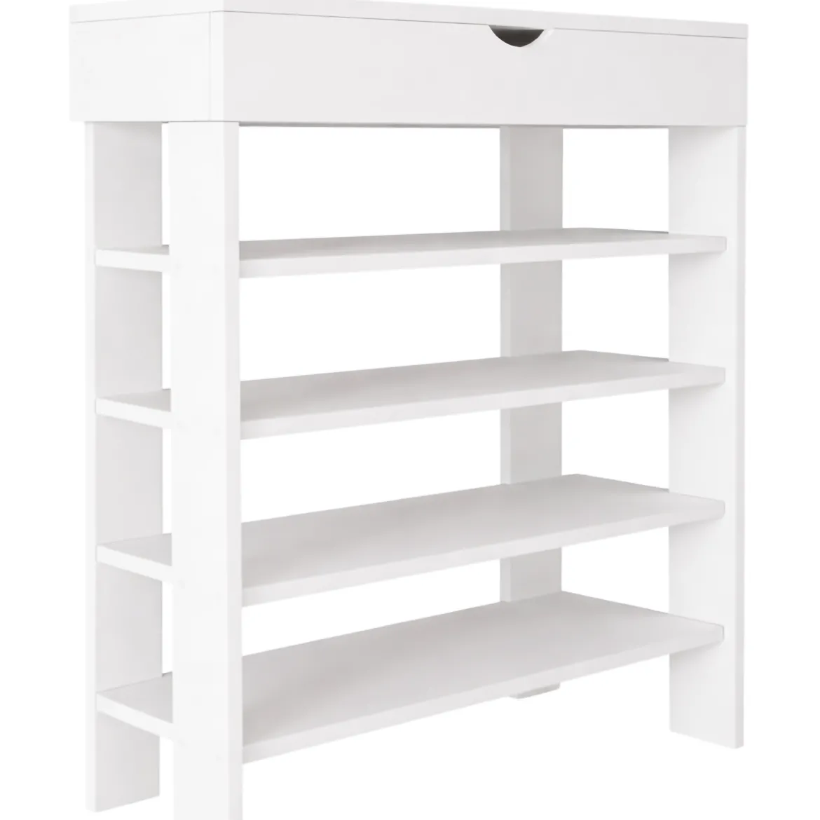 Scarpiera Bianco 5 Ripiani 12 Paia 80x30x90h cm, Un'anta - Monastero