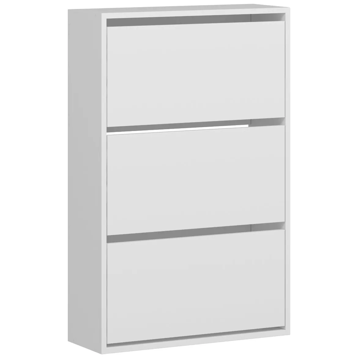 Scarpiera Bianco 6 Ripiani 18 Paia 70x25x109h cm, 3 Ante - Irgoli