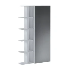 Scarpiera Bianco 14 Ripiani 17 Vani 88x28x160h cm, Un'anta - Pero