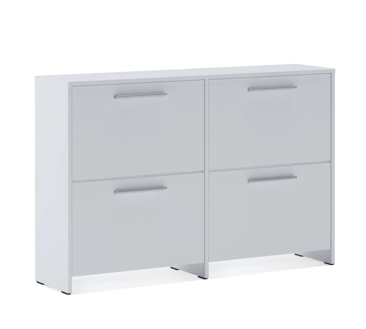 Scarpiera Bianco 5 Ripiani 10 Vani 69x28x187h cm, 5 Ante - Ghisalba