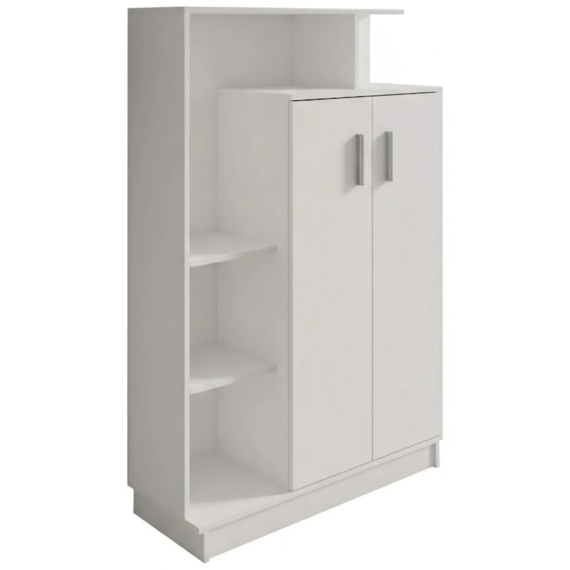 Scarpiera Bianco 5 Ripiani 7 Vani 90x35x140h cm, 2 Ante - Ruot