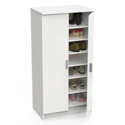 Scarpiera classica 2 ante bianca opaca 54x108h cm - Abram
