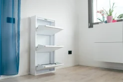 Scarpiera Dpapi, 50x15h103 cm, Bianco