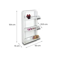 Scarpiera Dpapi, 50x15h103 cm, Bianco