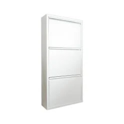 Scarpiera funzionale 3 ante bianca 50x104h cm in metallo - Alexa