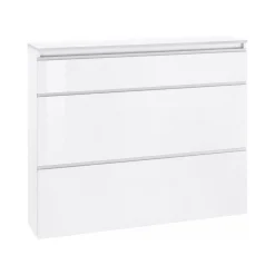 Scarpiera ingresso 3 ante bianca lucida 120x108h cm - Amuri