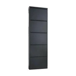 Scarpiera in metallo 5 ante nera 50x172h cm in metallo - Afrend