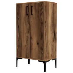 Scarpiera Marrone Noce 5 Ripiani 12 Paia 80x30x90h cm, Un'anta - Monastero
