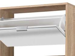Scarpiera Marrone Rovere 10 Ripiani 10 Vani 67x28x191.5h cm, 5 Ante - Dentro